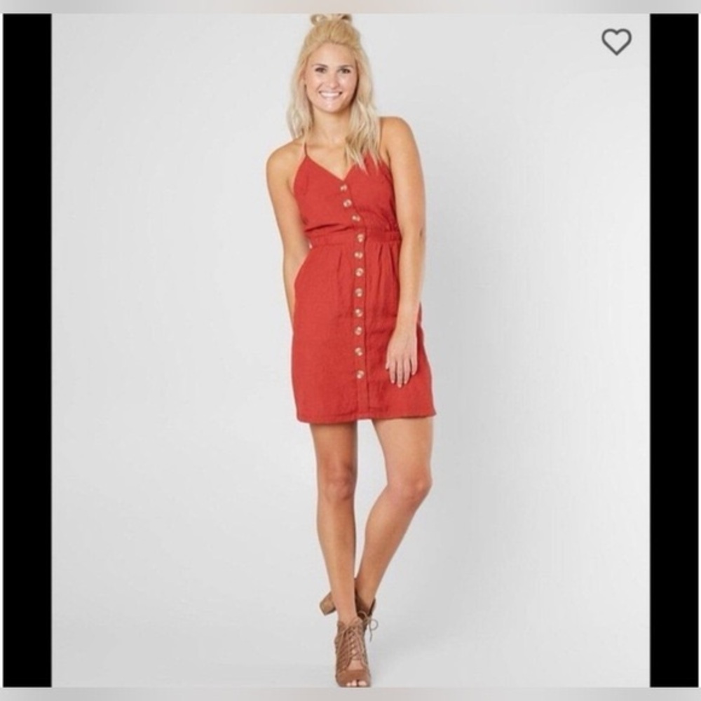 Willow and Root Button-Front Mini Dress